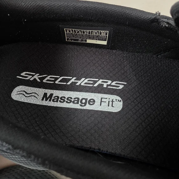 Skechers Men’s Black Slip-On Mesh Sneakers - Picture 3 of 7